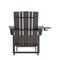 Merrick Lane Ridley HDPE Adirondack Chair with Cup Holder and Pull Out Ottoman, All-Weather HDPE Indoor/Outdoor Lounge Chair